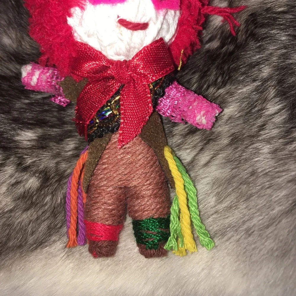 Hot Topic Pink and Red Mad Hatter Doll Keychain